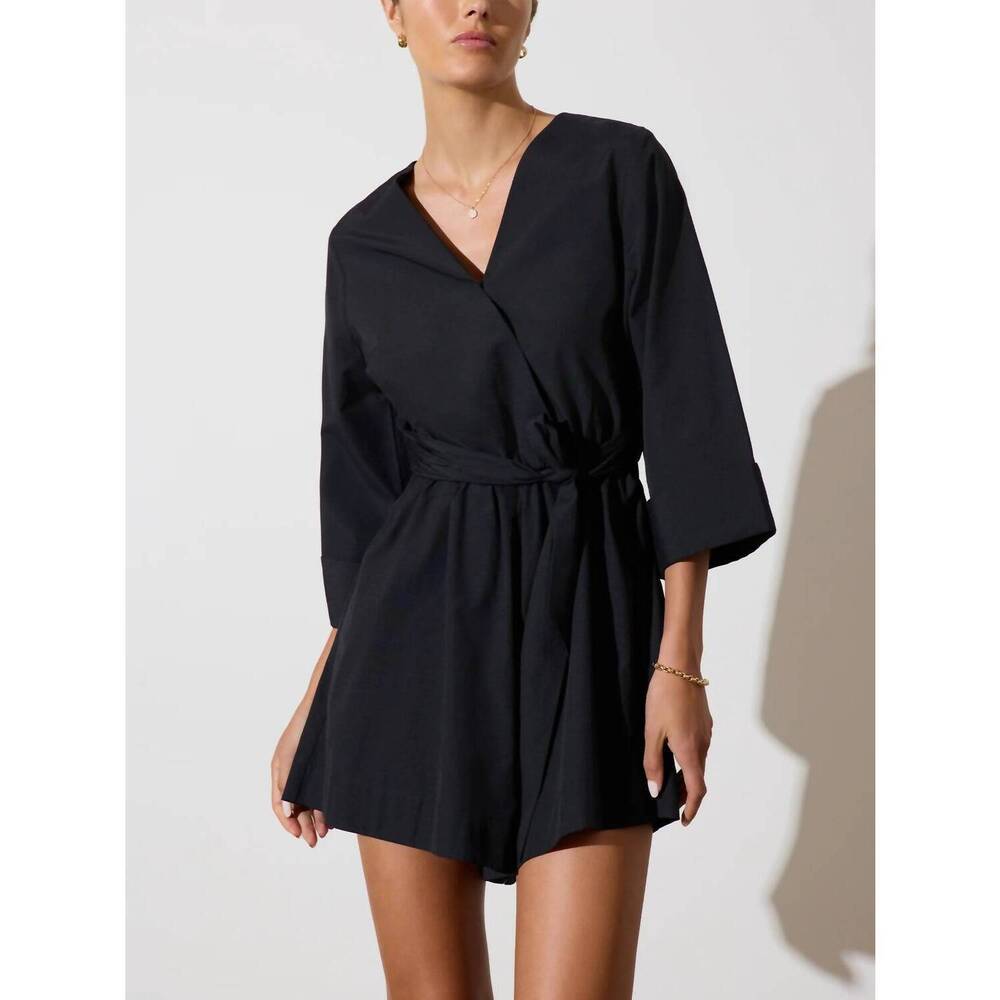 NEW BROCHU WALKER lila short romper in black